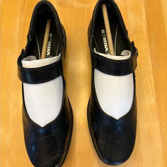 Romika Leather Black Mary Jane Cassie size EU 41 US 10 NEW by Josef Seibel