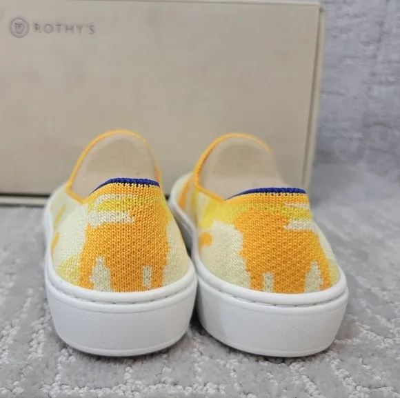 Rothy's The Kids Sneaker Yellow Puppy Camo Shoes Size US 10, 11, 12, 13, 1,4