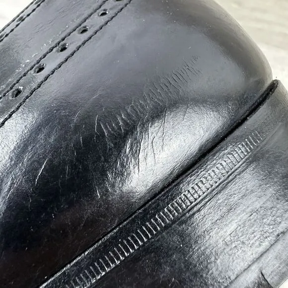 Salvatore‎ Ferragamo Wingtip Oxford Dress Shoes Black Leather Men's Size 11 A*