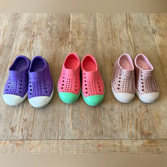 Set of 3 Pairs of Native Shoes - Gently worn, great condition!