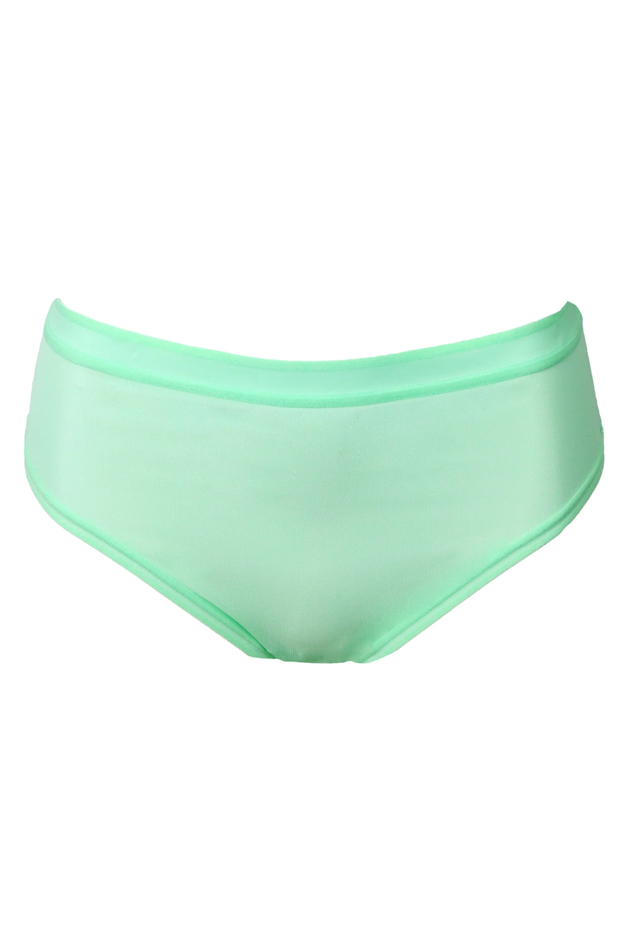Sheer Mesh High Cut Brief - Green