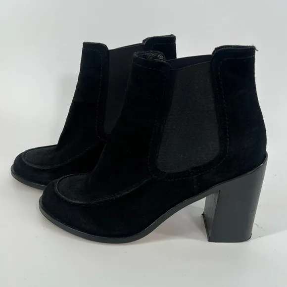 Shellys London Women's Ashley Black Suede ChelseaBootie Shoes Size 40 or US 9.5