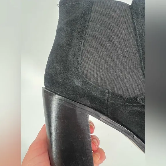 Shellys London Women's Ashley Black Suede ChelseaBootie Shoes Size 40 or US 9.5