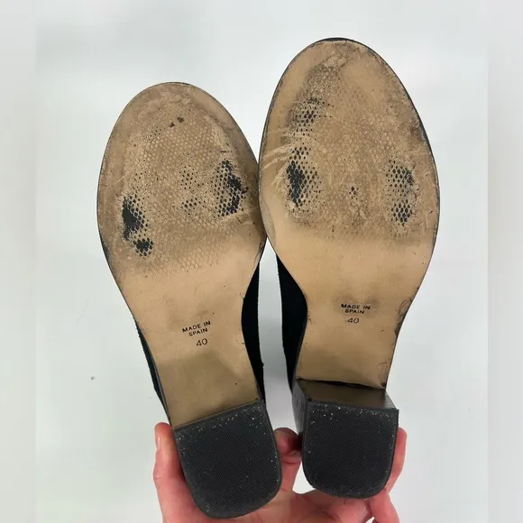 Shellys London Women's Ashley Black Suede ChelseaBootie Shoes Size 40 or US 9.5