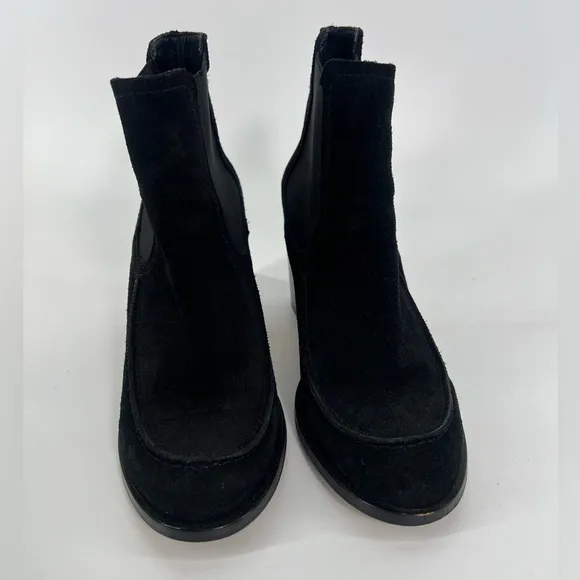Shellys London Women's Ashley Black Suede ChelseaBootie Shoes Size 40 or US 9.5