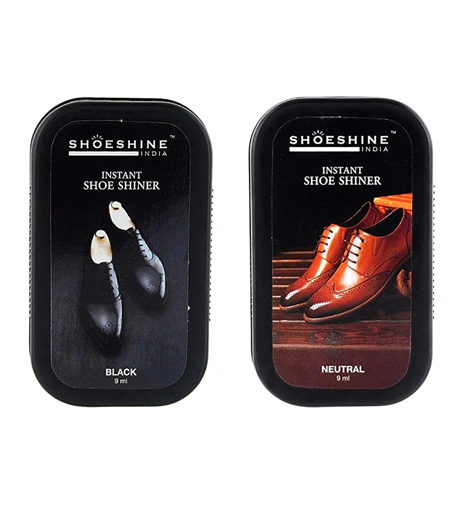 SHOESHINE shoe shiner 2 Neutral   1 Black (Pack of 3) - instant shoe shine sponge