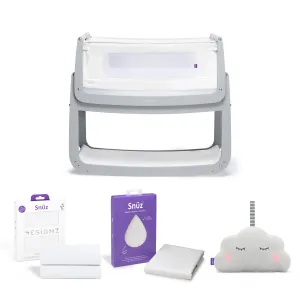 SnuzPod 4 Bedside Crib Starter Bundle - Dove