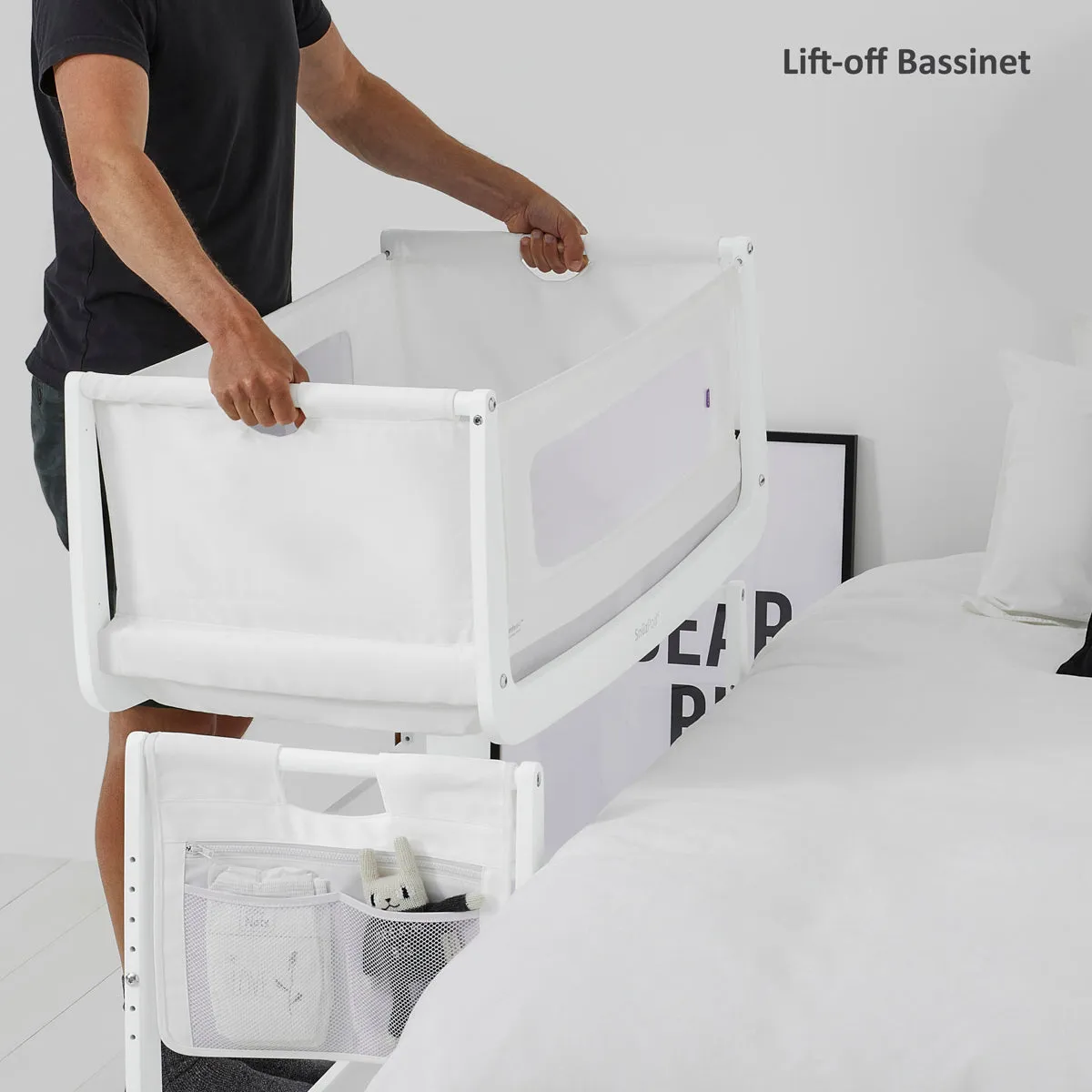 SnuzPod 4 Bedside Crib - White