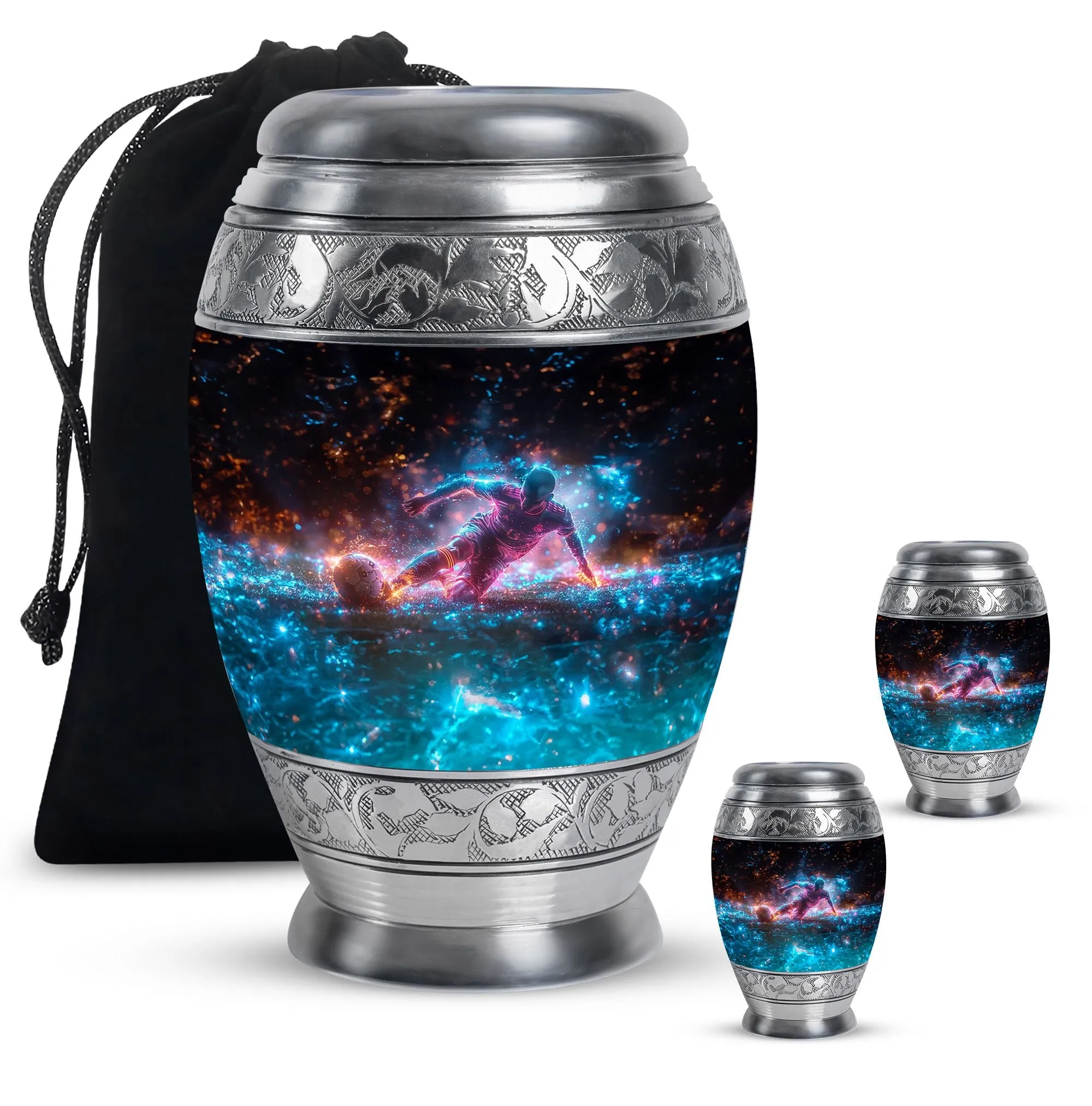 Soccer Keepsake For Ashes Large Funeral, Ashes Urn For Ashes
