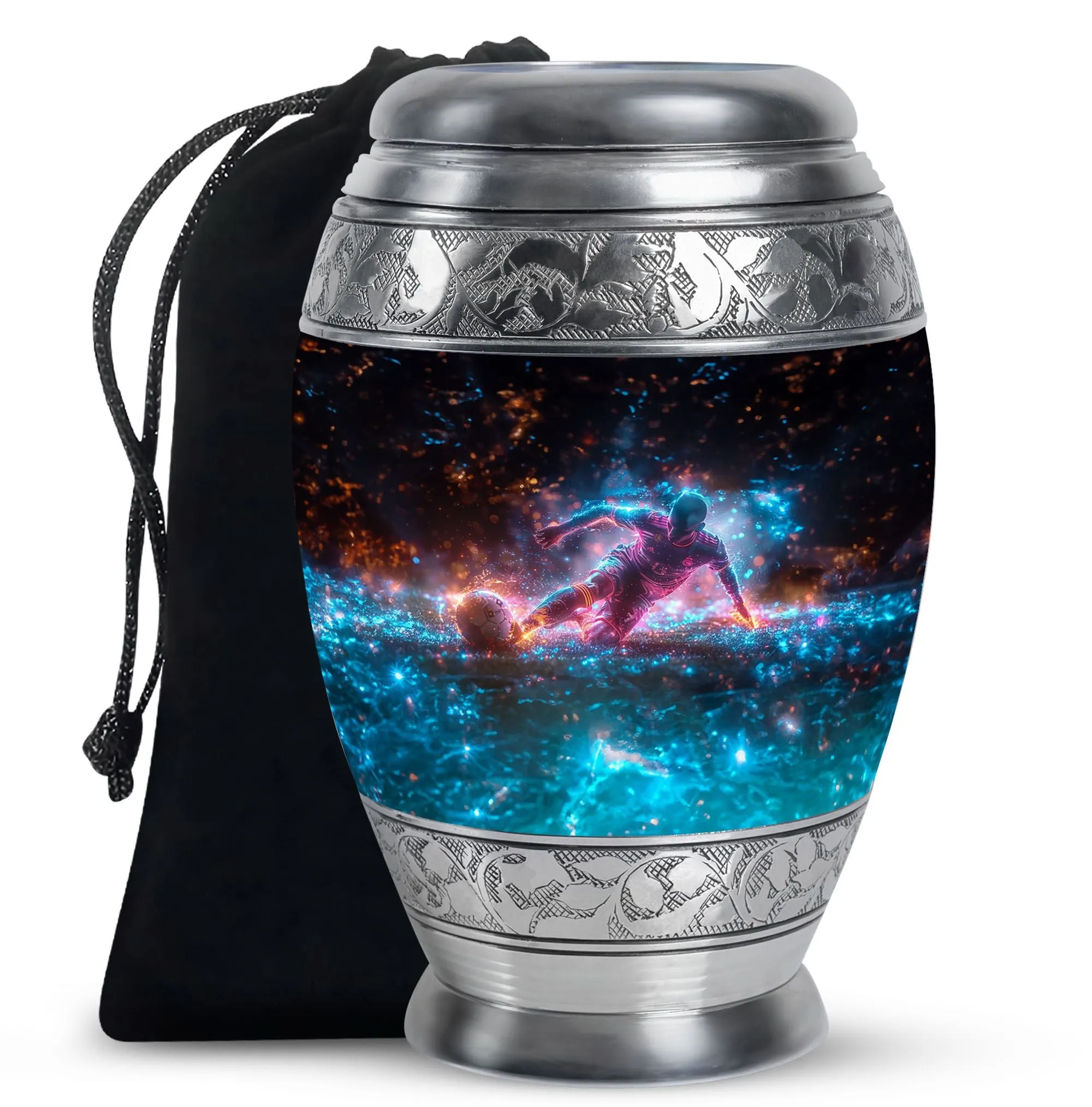 Soccer Keepsake For Ashes Large Funeral, Ashes Urn For Ashes