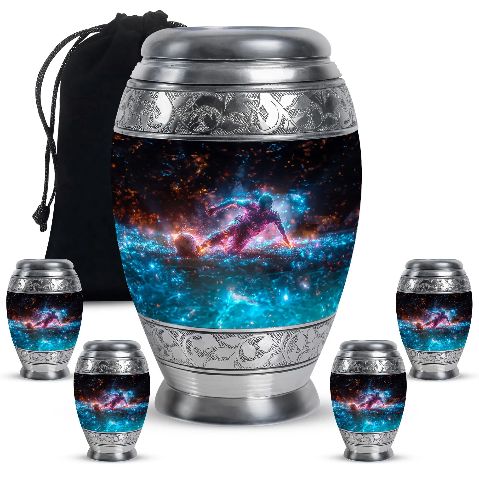 Soccer Keepsake For Ashes Large Funeral, Ashes Urn For Ashes