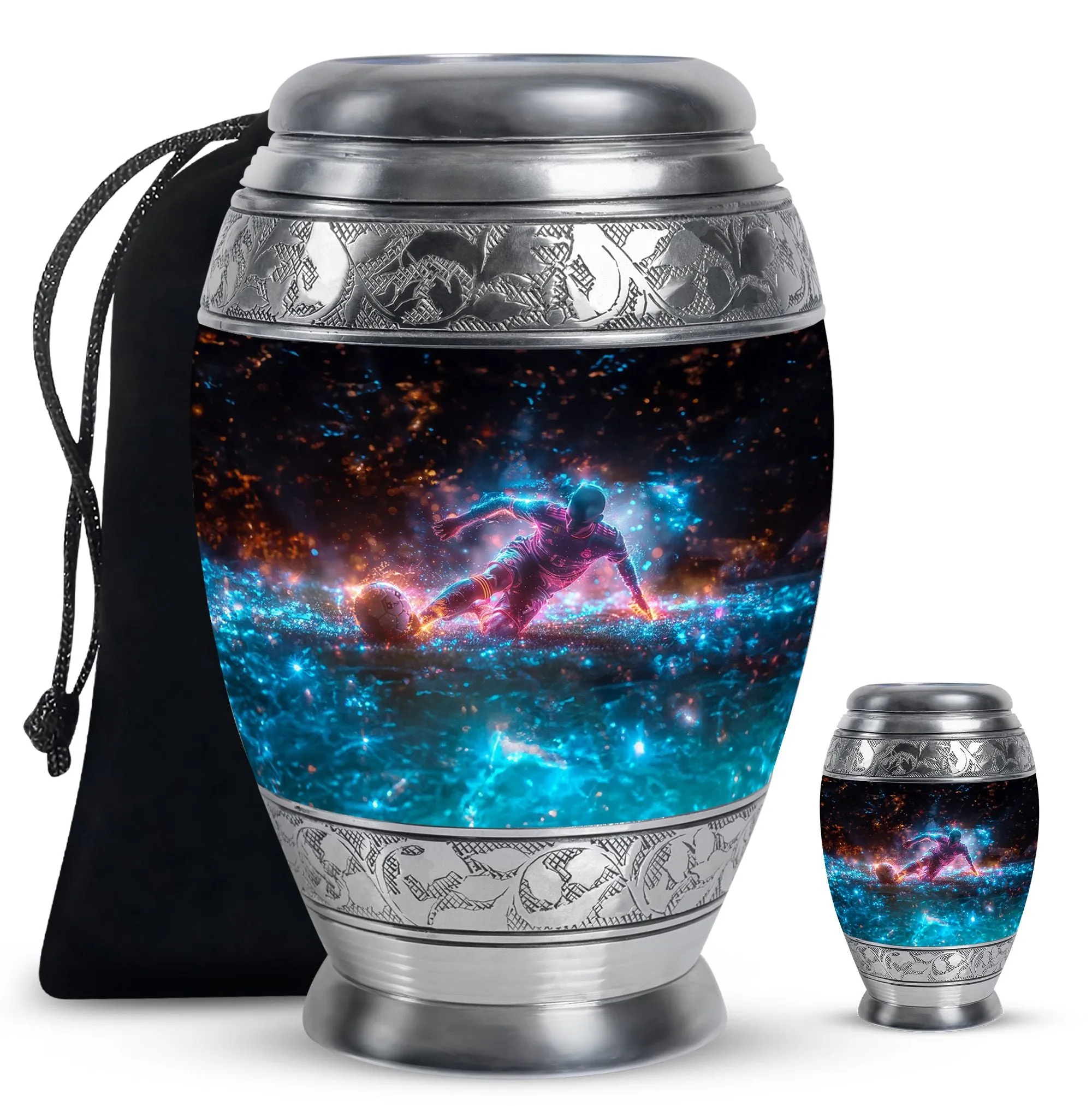 Soccer Keepsake For Ashes Large Funeral, Ashes Urn For Ashes