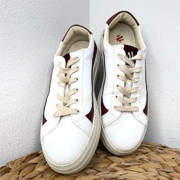 Soludos YEBO Shoes VEGAN WOMEN SNEAKERS WHITE and WINE