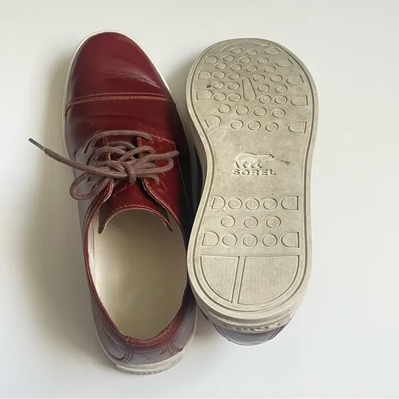 Sorel Caribou Leather Moccasin Sneakers Lace Up Mod Waterproof Brown Size US 9