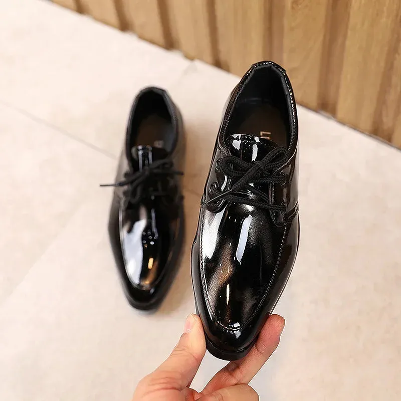 Spring Autumn New Kids Shoes for Girls Dresses Shoes Low Heel Student Pointed Shoes