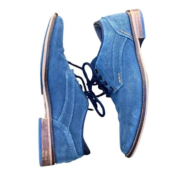 Steve Madden Men’s Shoes Limited Edition Original Style Blue Leather Sz 7
