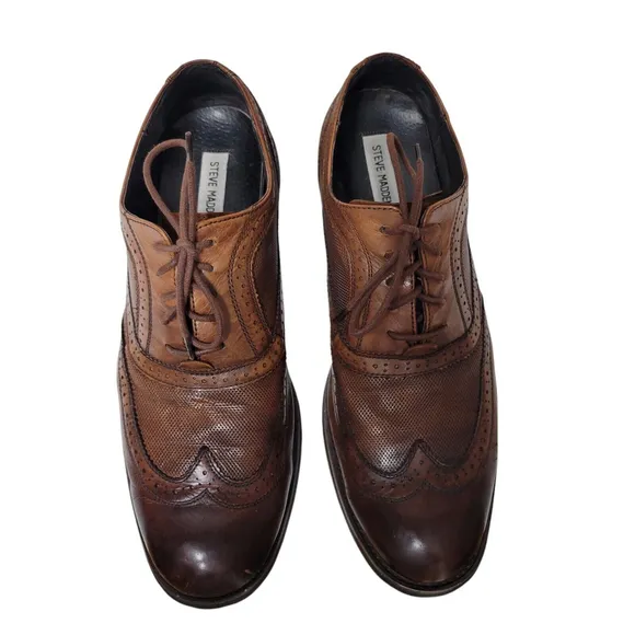 Steve Madden Persey Wingtip Oxford Leather Shoes Men's. Size 11.5. Pre-owned