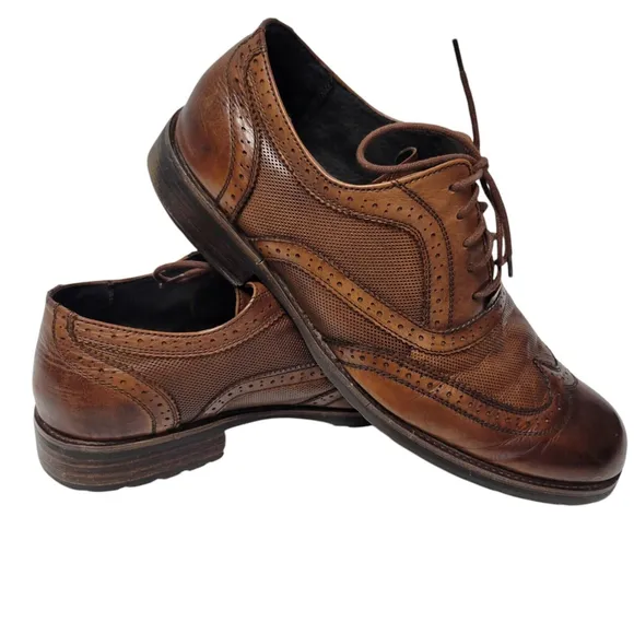 Steve Madden Persey Wingtip Oxford Leather Shoes Men's. Size 11.5. Pre-owned