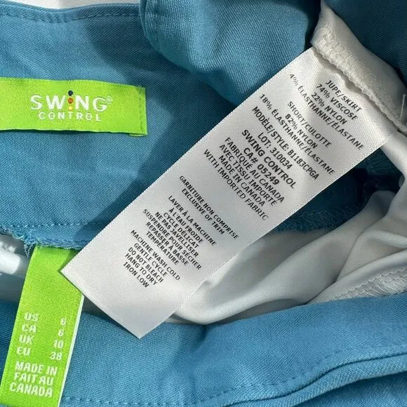 Swing Control Skirt with Built-In Shorts - Size 6