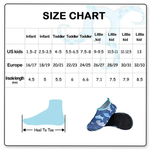 Test Boys and Girls Beach Water Shoes Hello Shark