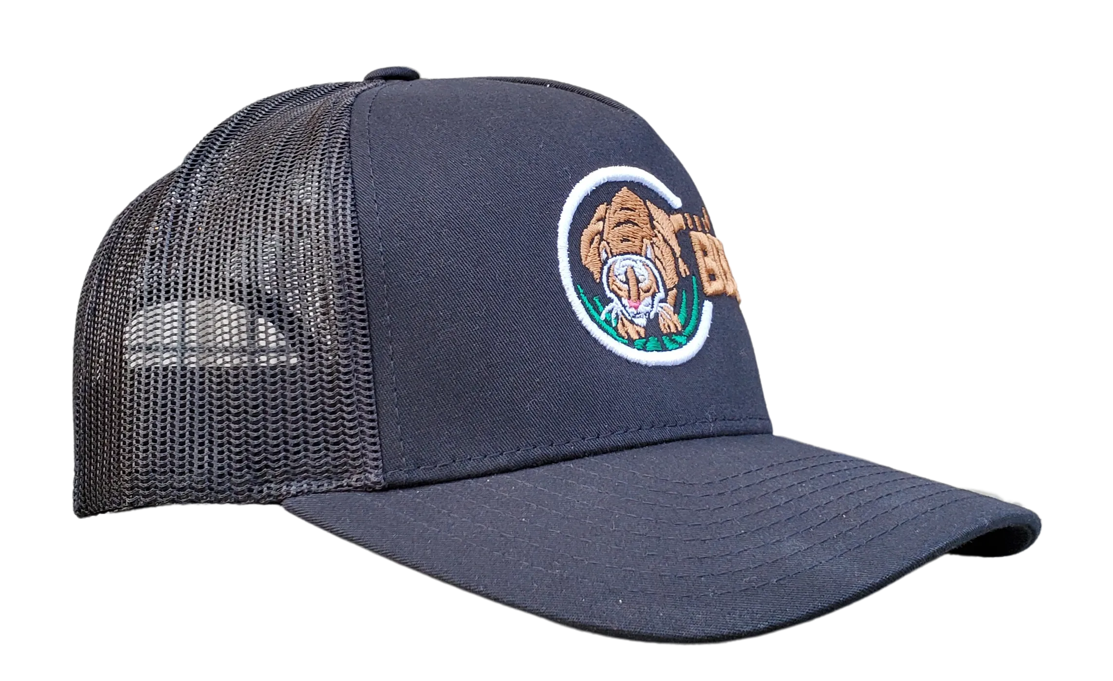 Tiger Beast Black Trucker Mesh Snapback Cap