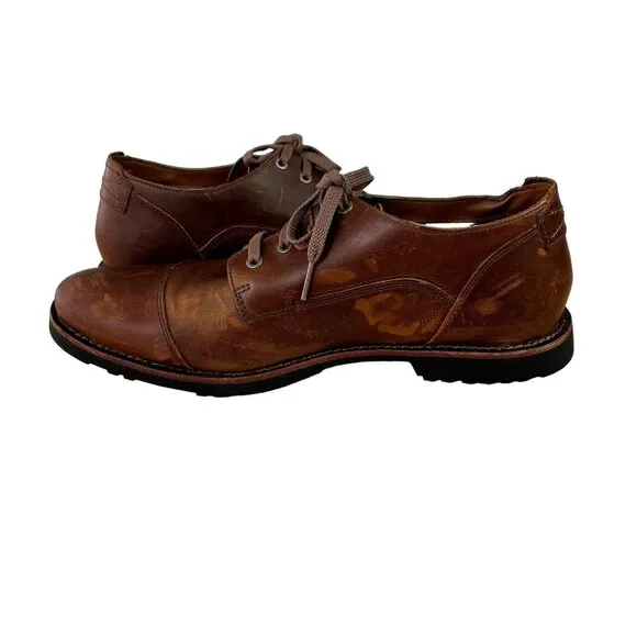 Timberland Mens Kendrick Oxford Derby Brown Cap Toe Leather 9.5 US
