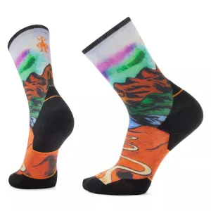 Trail Run Targeted Cushion Singletrack Print Crew Socks (Unisex) - SW002267
