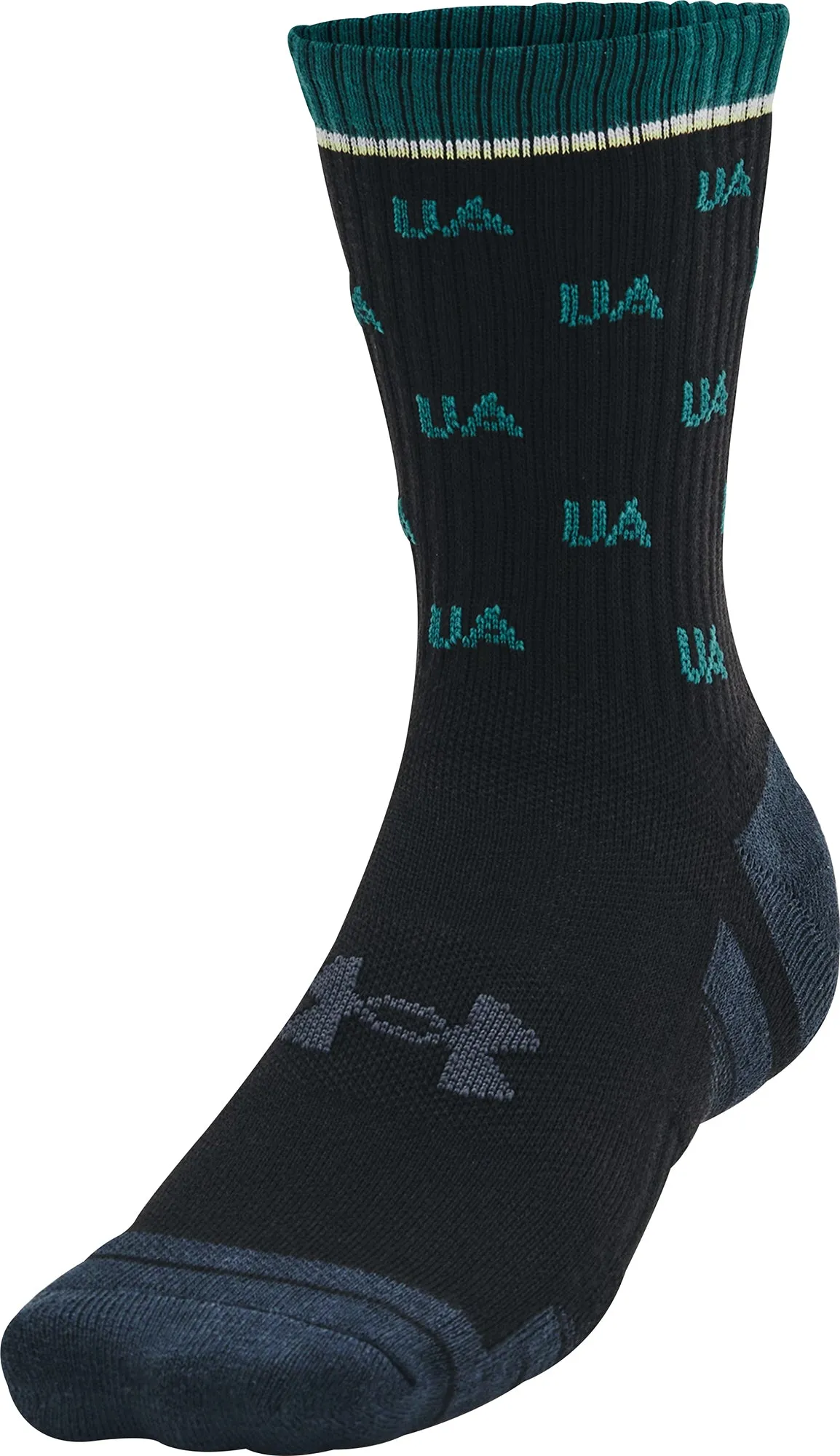 Under Armour Performance (2 Pack) Mid Crew Socks - Black