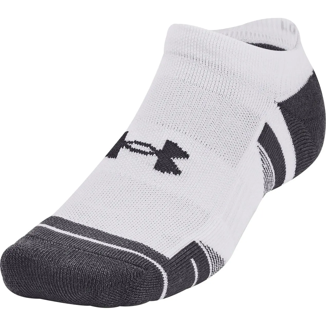 Under Armour Performance Tech (3 Pack) No Show Socks - White