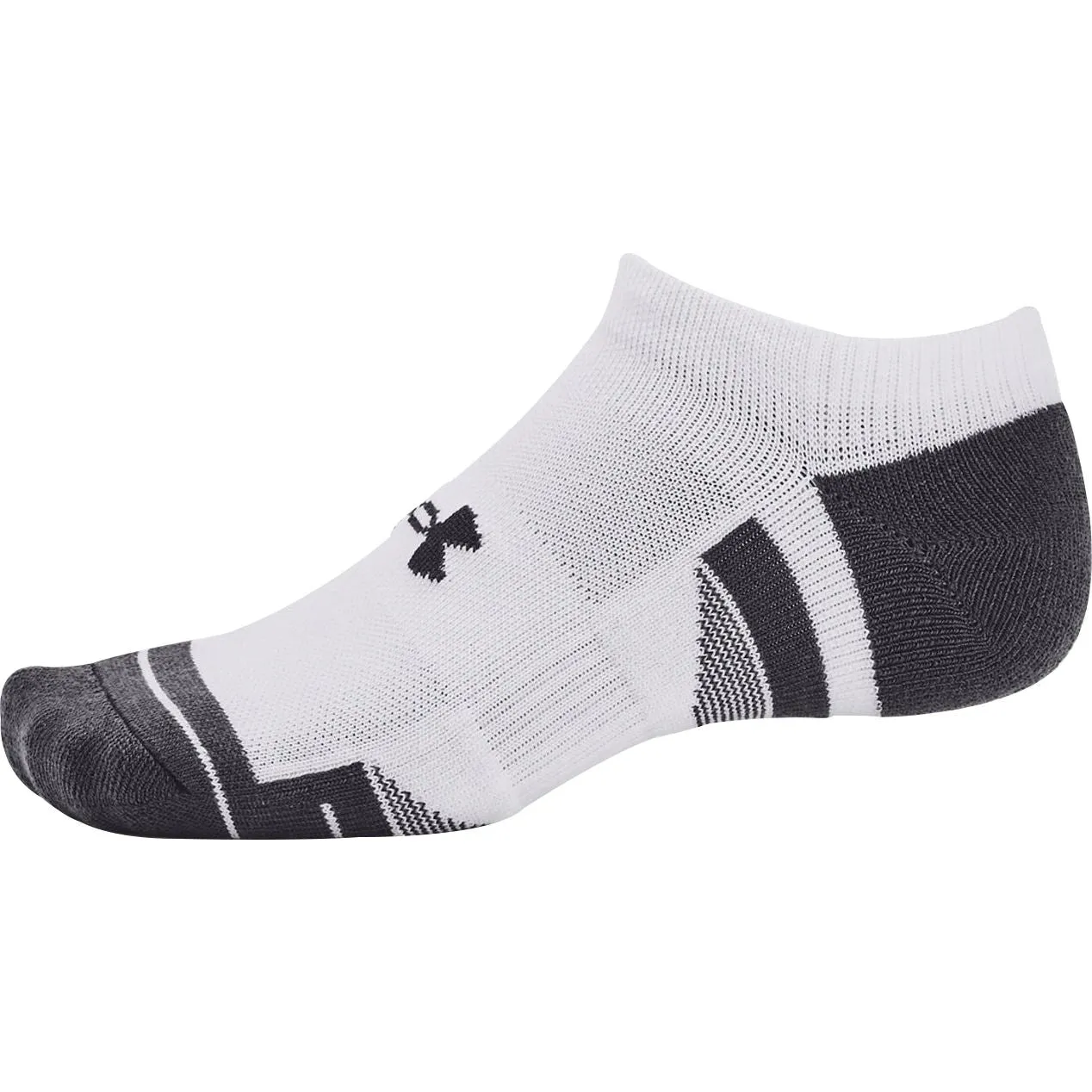 Under Armour Performance Tech (3 Pack) No Show Socks - White