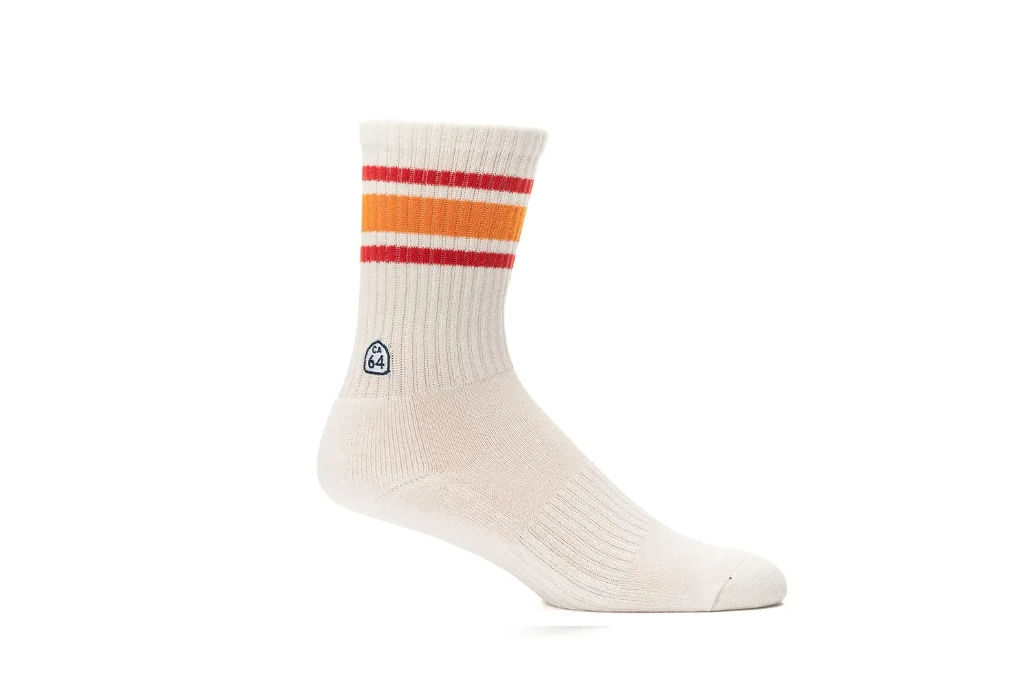 Unisex - Show-Offs Crew Sock - Natural w/ Sun Stripe
