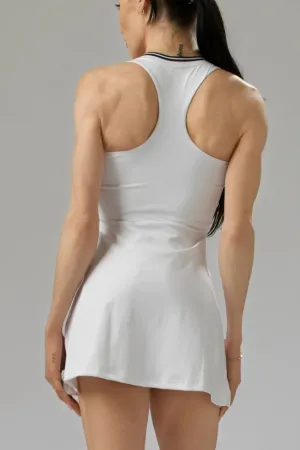 V-Neck Racerback Dress with Detachable Shorts   Pockets