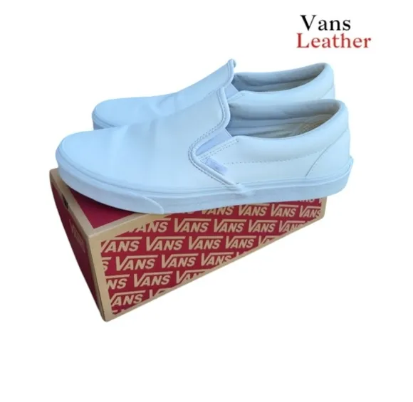 Vans Leather Old Skool Classic Tennis Shoe Sneaker Athleti Triple White Men 11.5