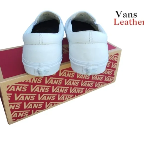 Vans Leather Old Skool Classic Tennis Shoe Sneaker Athleti Triple White Men 11.5
