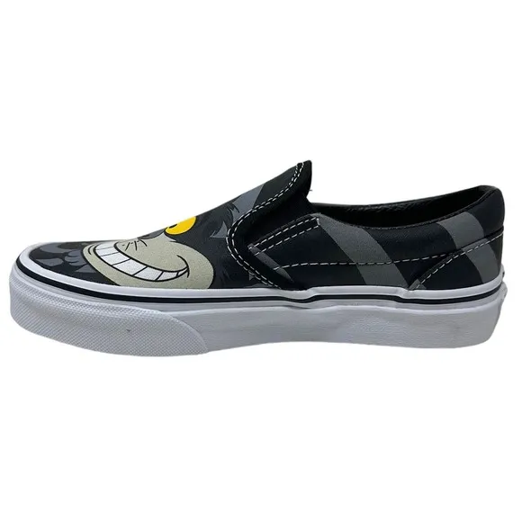 Vans Off The Wall Kids Youth X Disney Cheshire Cat Classic Slip On Shoes