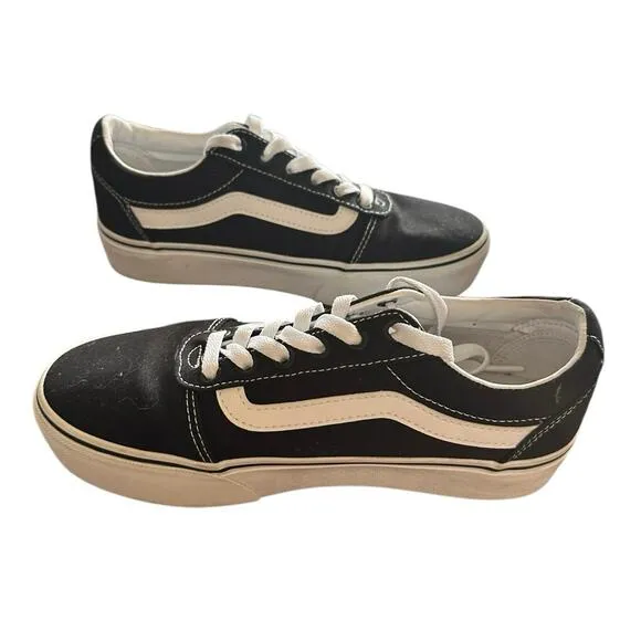 Vans Old Skool Stackform Platform Sneakers Black White Size 7 Women / 5.5 Men
