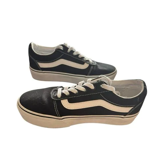 Vans Old Skool Stackform Platform Sneakers Black White Size 7 Women / 5.5 Men