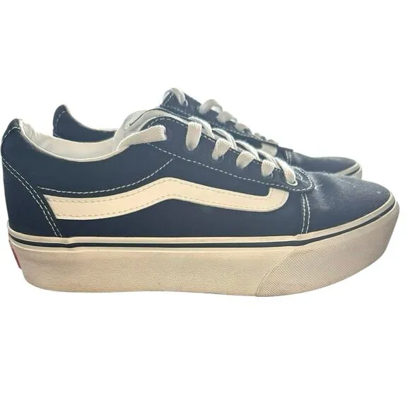 Vans Old Skool Stackform Platform Sneakers Black White Size 7 Women / 5.5 Men