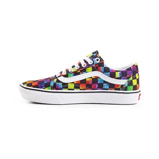 Vans UA ComfyCush Old Skool Sneaker, Tie-Dye Checker