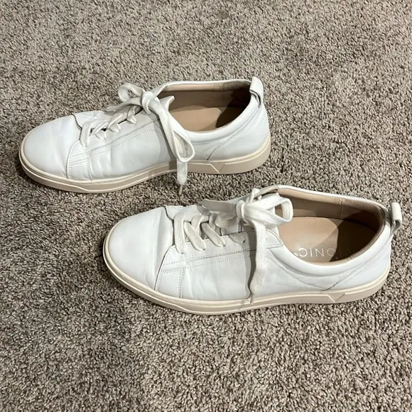 Vionic Mens Lucas White Leather Lifestyle Mid-Sole Fashion Sneakers Shoes 9.5