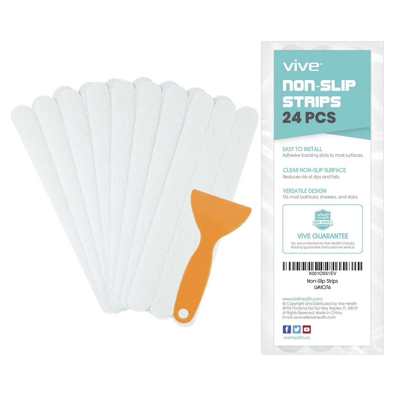 Vive Non-Slip Bath Strips