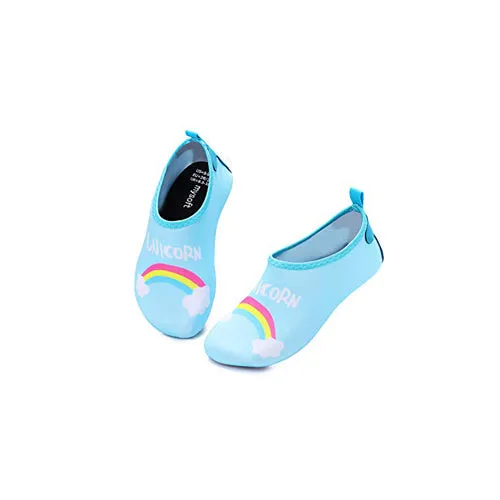Water Shoes Quick Dry Non-Slip Toddler Water Blue Rainbow -Komforme