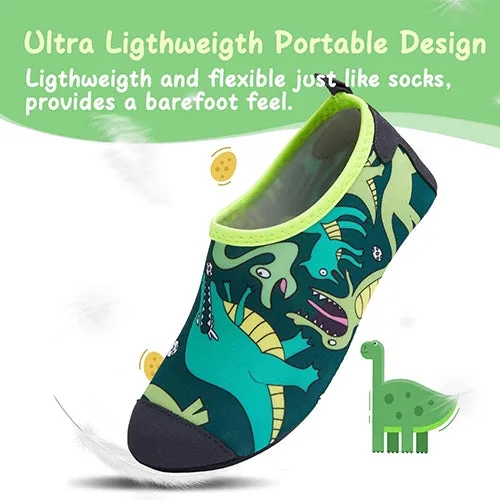 Water Shoes Quick Dry Non-Slip Toddler Water Grenn Dinosaur II -Komforme