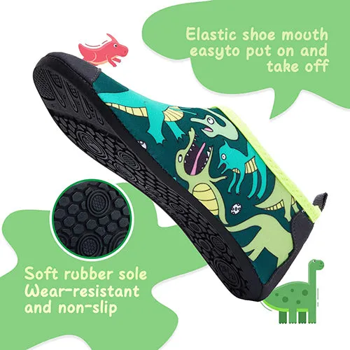 Water Shoes Quick Dry Non-Slip Toddler Water Grenn Dinosaur II -Komforme
