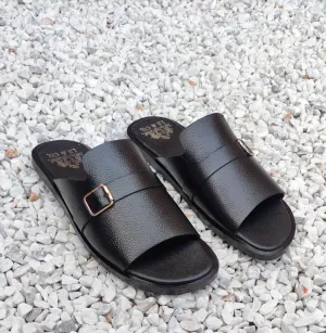 WS Pure leather Handmade Textured Chappal-005008